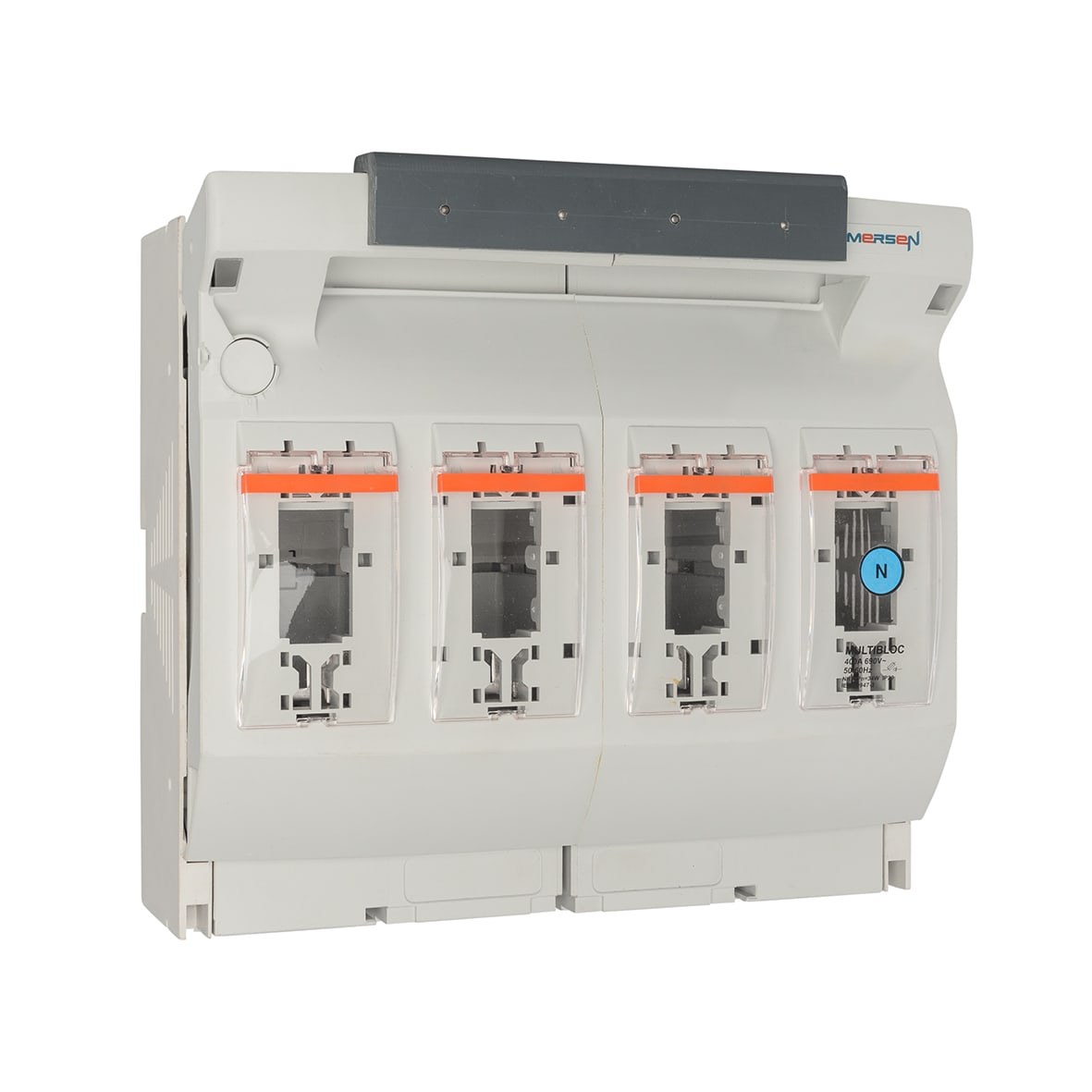 MERSEN - Sezionatore sottocarico NH t.2 400A 3 poli+N Pannello/Collegamento dal basso M10