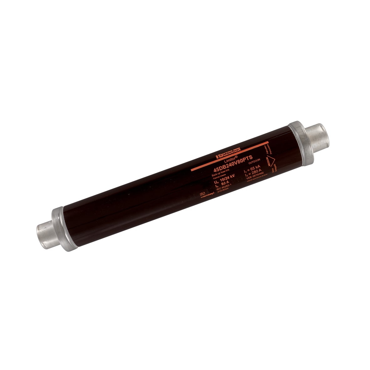 MERSEN - Fusibile di backup HV DIN VDE T402 24kVAC 80A d78,L442mm Percussore Termico 80N