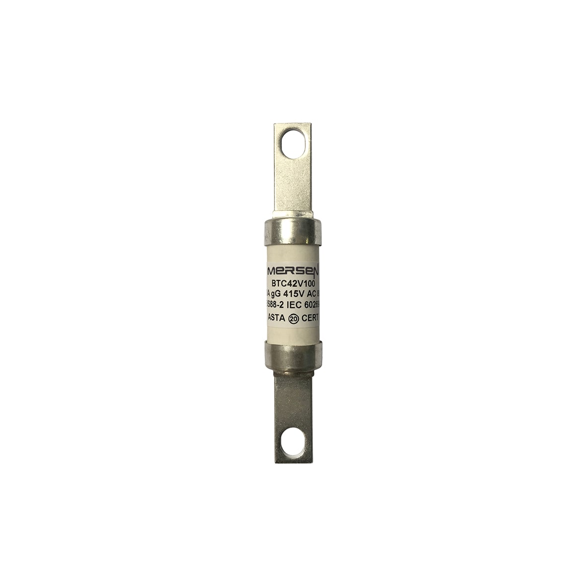 MERSEN - Fusibile BS IEC gG B1C 415VAC 240VDC 100A BTC Targhetta imbullonata centrale