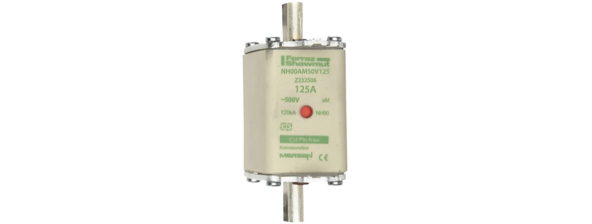 MERSEN - Fusibile NH00 aM 500VAC 125A Placche Attive Doppio Indicatore