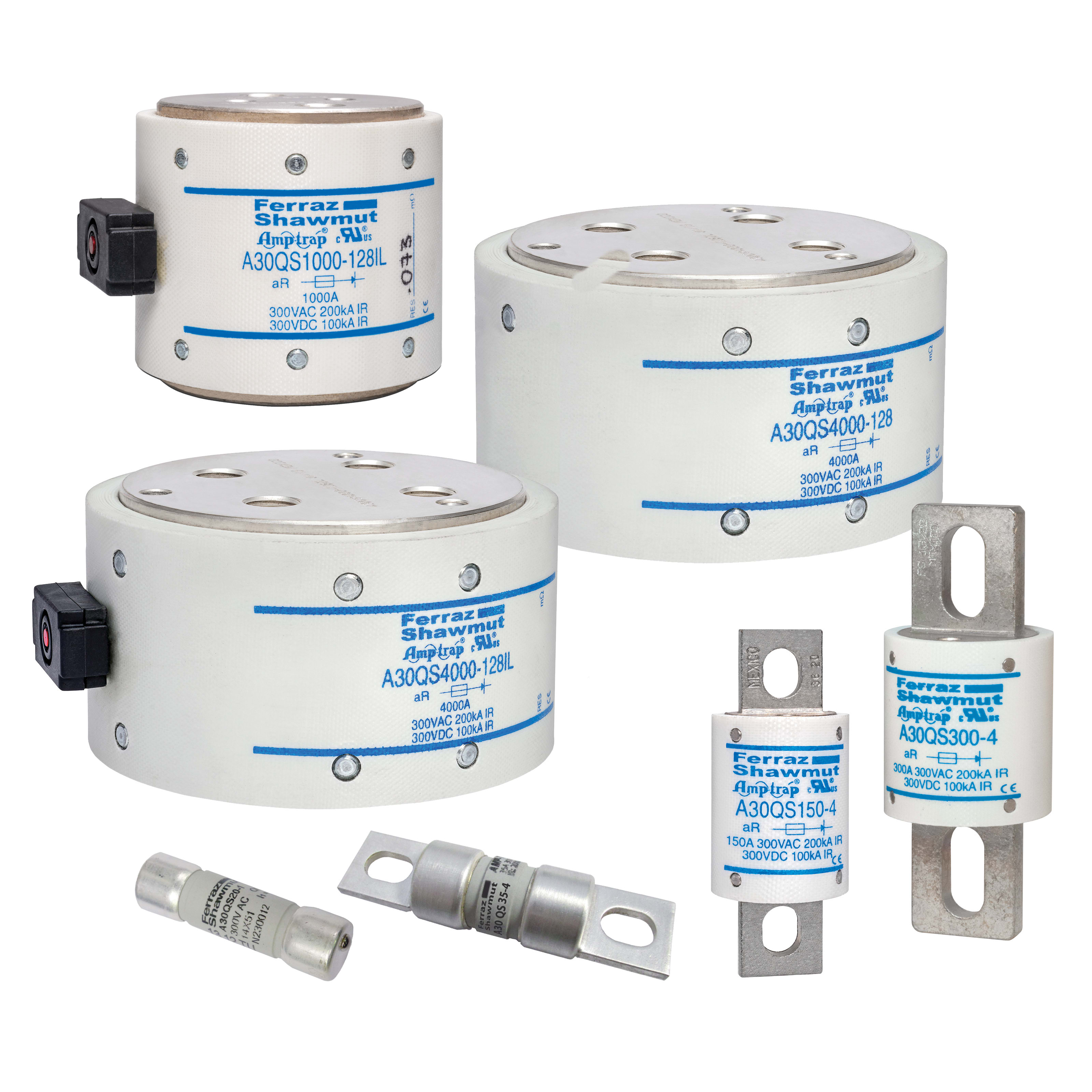 MERSEN - Fusibile ad alta velocità A30QS 300VAC 300VDC 450A Coltello Indicatore IL