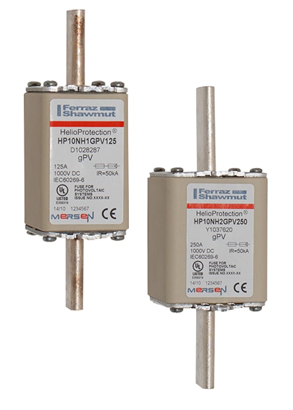 MERSEN - Fusibile fotovoltaico gPV 1000VDC IEC / UL NH1 80A Coltelli DIN Mont. Diretto
