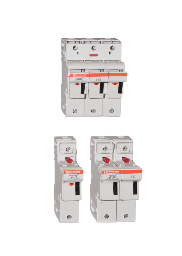 MERSEN - Portafusibili 800VAC 1000VDC UL 14x51 1 polo+N IP20