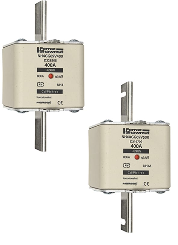 MERSEN - Fusibile NH4a gG 690VAC 630A Placche Attive Indicatore Centrale