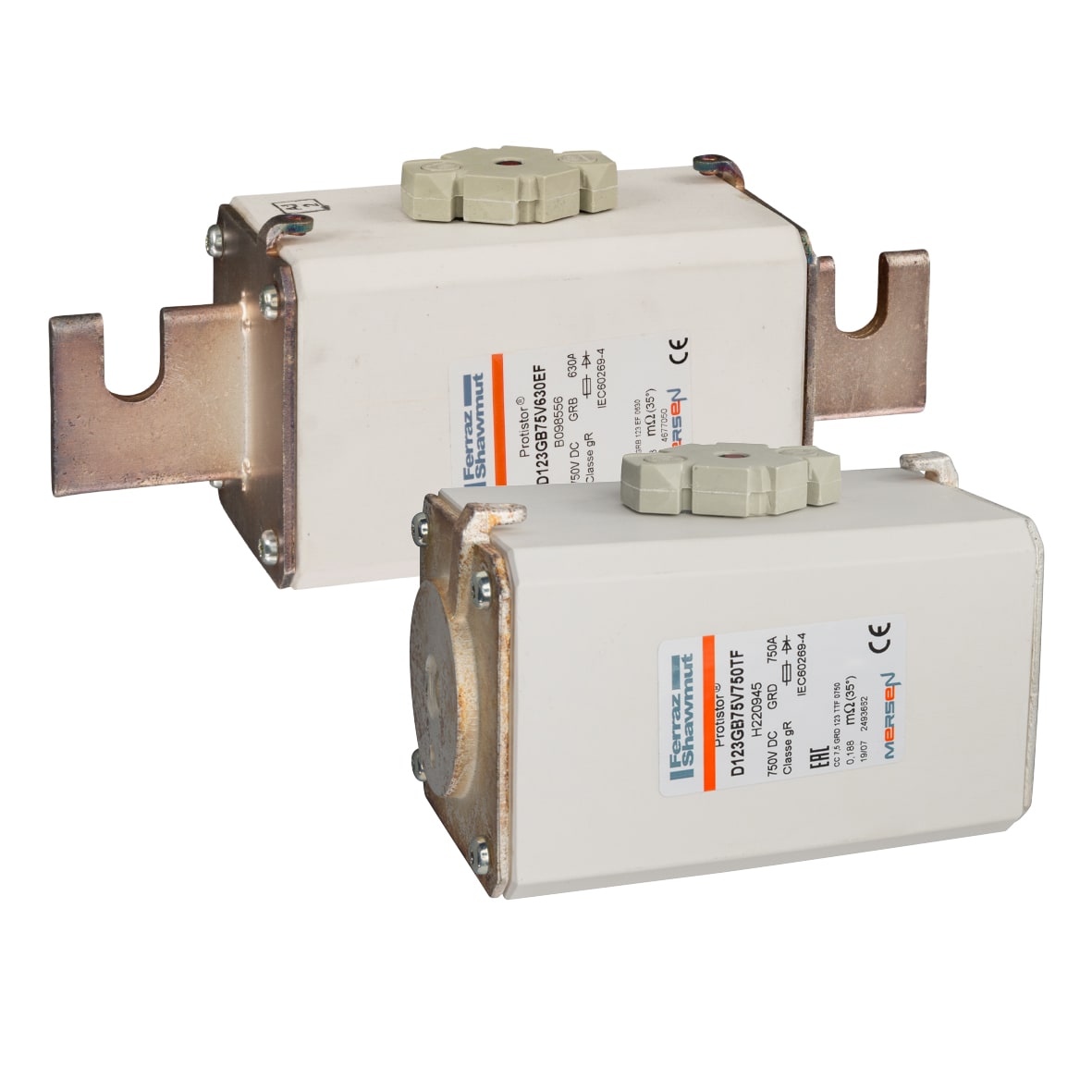 MERSEN - Fusibile ad alta velocità 123 gR 660VDC CEI 800A Percusorre Cont.Filet.Metrica