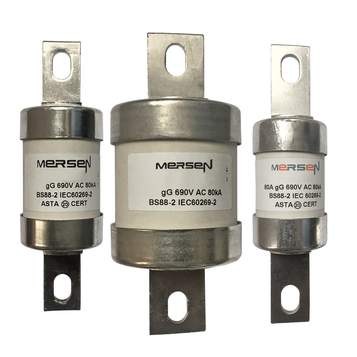 MERSEN - Fusibile BS IEC gG B4 690VAC 460VDC 315A BTMF Targhetta imbullonata centrale