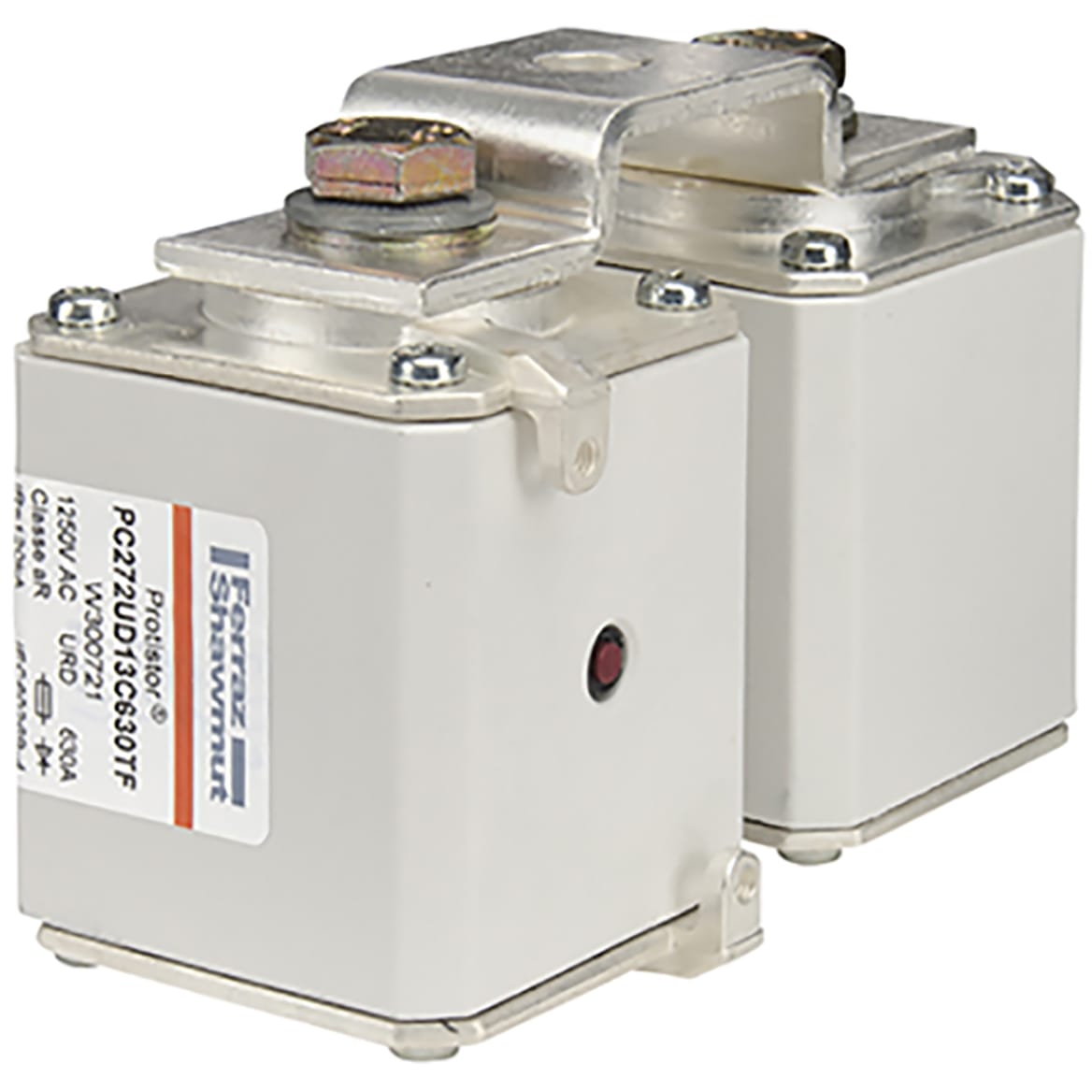 MERSEN - Fusibile ad alta velocità aR 550VAC 3600A Percussore Piastre con fori, Fil.Metr.