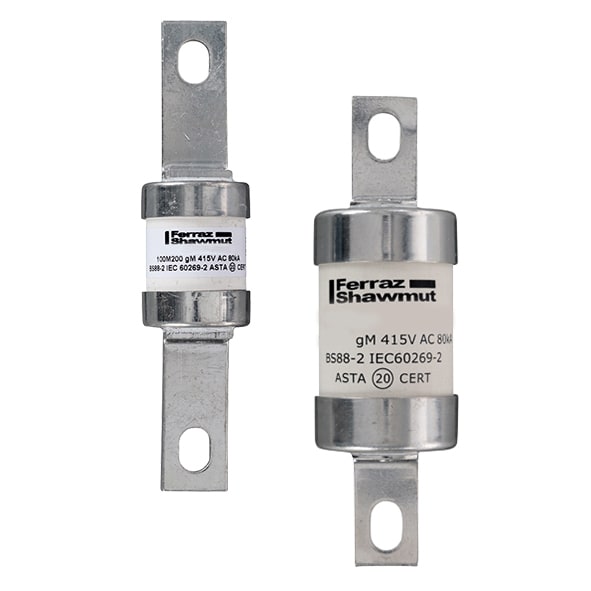 MERSEN - Fusibile BS IEC gM B1 415VAC 240VDC 100M160A BTC Targhetta imbullonata centrale