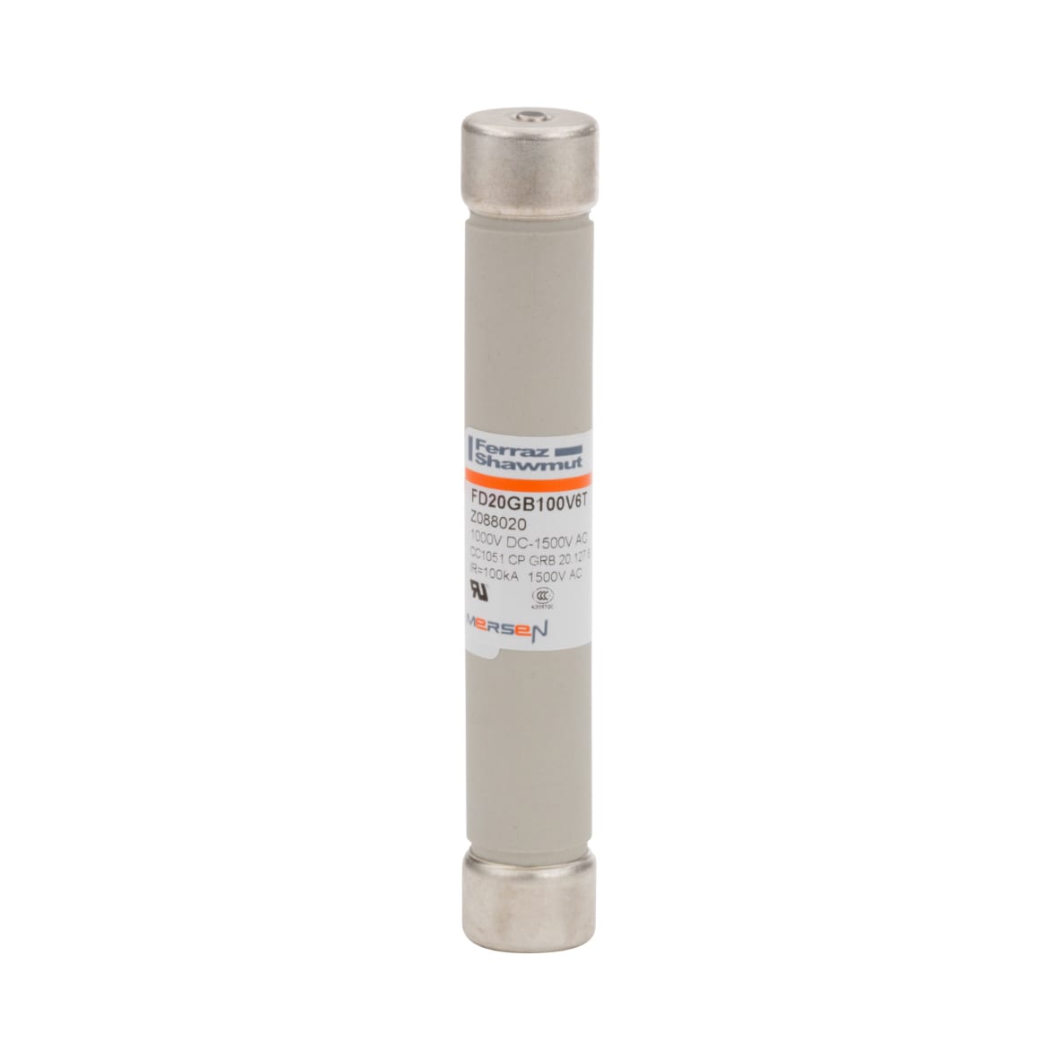 MERSEN - Fusibile cilindrico ad alta velocità 20x127 gR (gRC) 1000VDC 40A