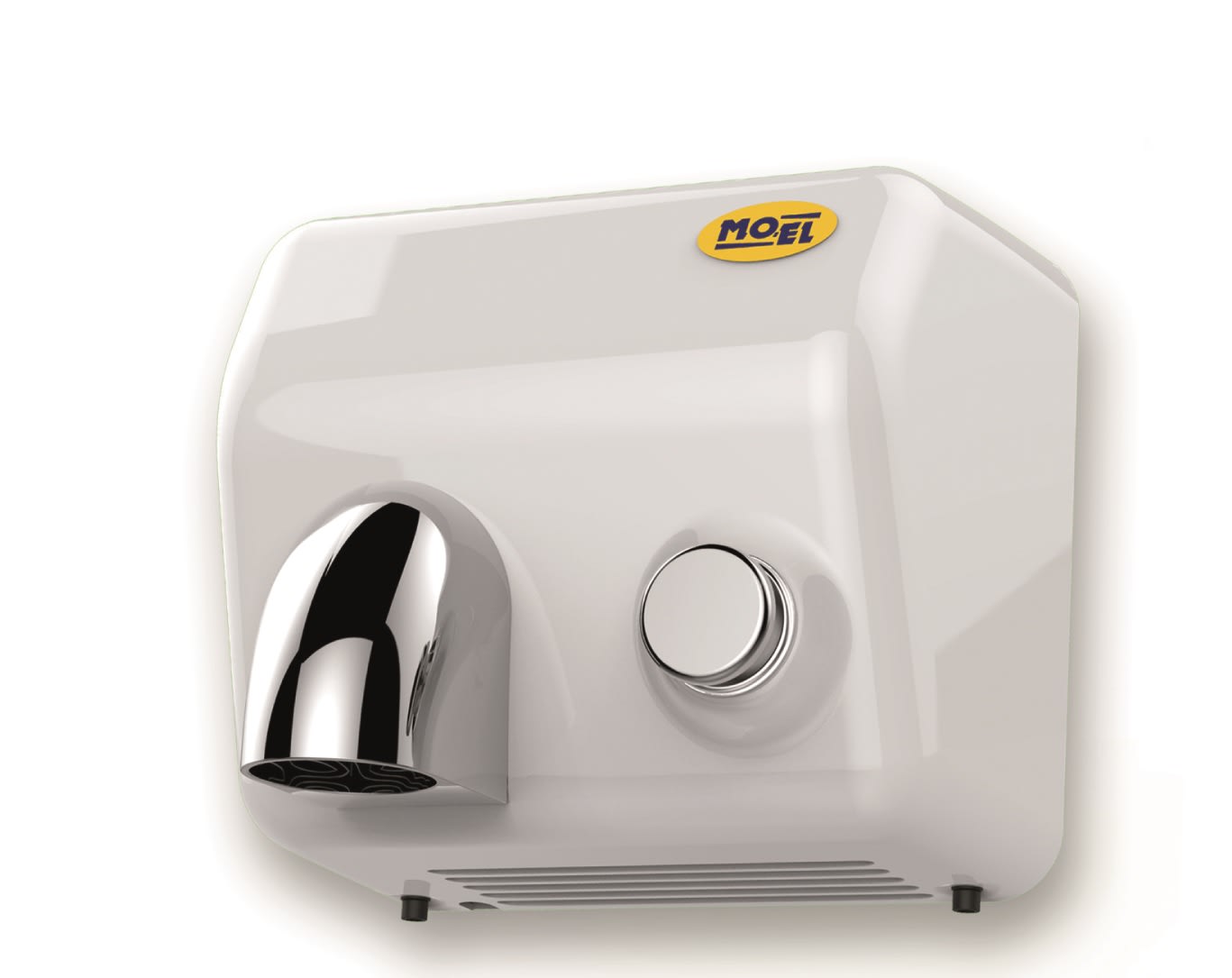 MO.EL - ASCIUGAMANI BIANCO 'BLOW' CON PULSANTE