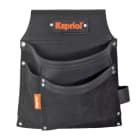 KAPRIOL - BORSA IN PELLE NERA 3 TASCHE