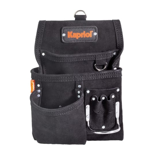 KAPRIOL - BORSA IN PELLE NERA 5 TASCHE
