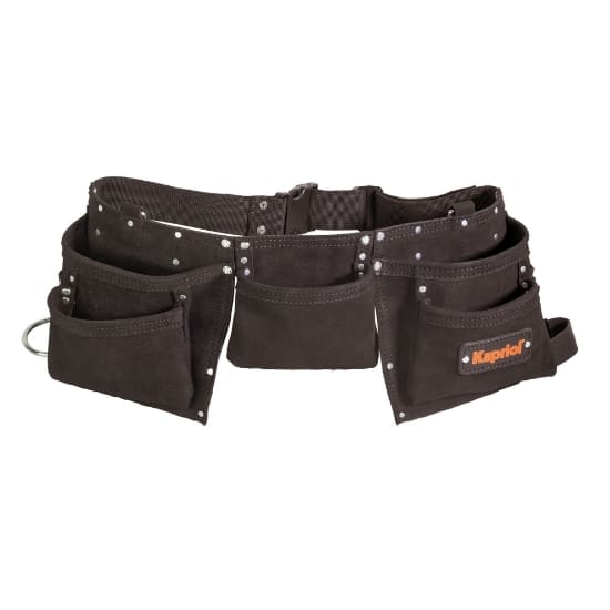 KAPRIOL - BORSA IN PELLE NERA 8 TASCHE