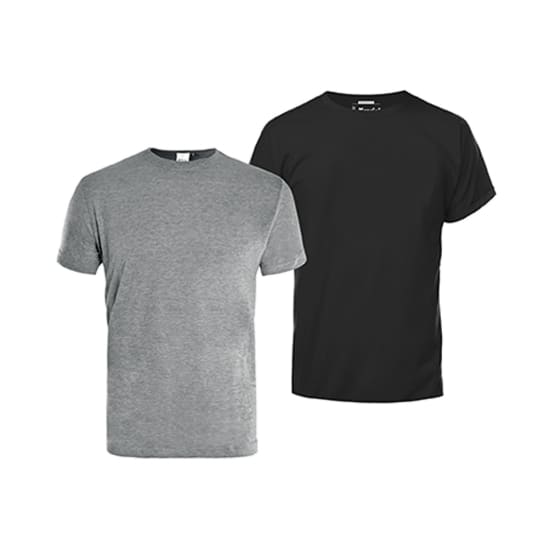 KAPRIOL - SET 2 T-SHIRT GRIGIO/NERO L