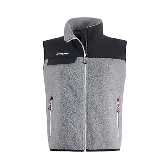 KAPRIOL - GILET WOOL DONNA GRIGIO CHIARO L
