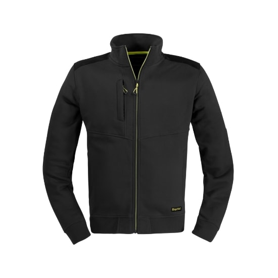 KAPRIOL - FELPA SLICK ZIP LUNGA NERO 4XL