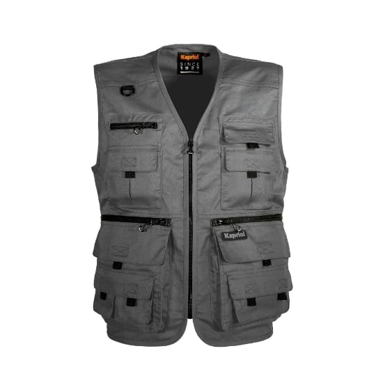 KAPRIOL - GILET MULTITASCHE GRIGIO L