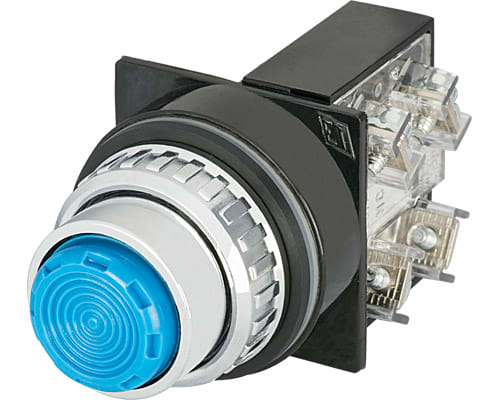 NEW ELFIN - PULSANTE BLU NO+NC