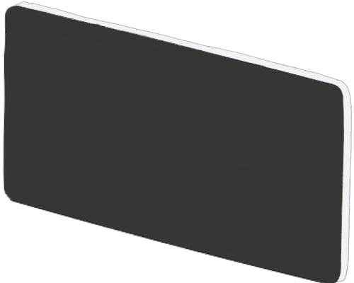 NEW ELFIN - TARGHETTA 13X27 NEUTRA NERA