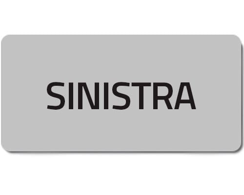 NEW ELFIN - TARGHETTA ADES.SINISTRA