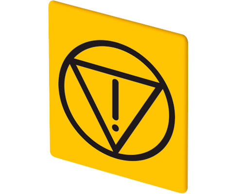 NEW ELFIN - TARGHETTA ADES.27X27 ARRESTO EMER