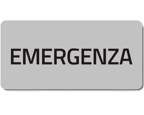 NEW ELFIN - TARGHETTA ADES.EMERGENZA
