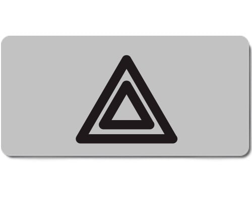 NEW ELFIN - TARGHETTA ADES.SIMBOLO PERICOLO