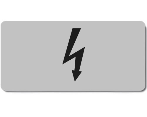 NEW ELFIN - % TARGHETTA SIMBOLO PERICOLO ALTA T