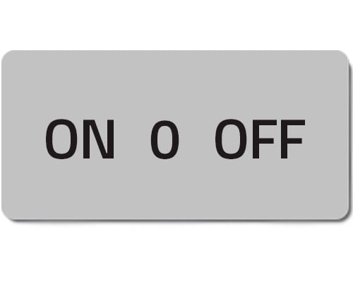 NEW ELFIN - % TARGHETTA ADES.ON 0 OFF 02092T