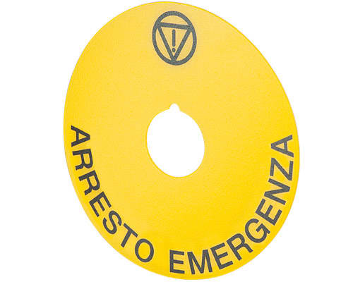 NEW ELFIN - TARGHETTA GIALLA D90 EMERGENZA