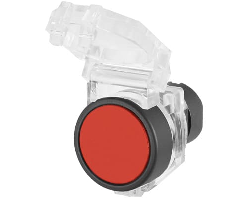 NEW ELFIN - PULSANTE INTERO ROSSO+PROTEZ.PIOMB.