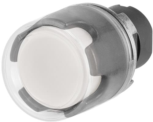 NEW ELFIN - PULSANTE LUM.PROT. C.GOMMA BIANCO