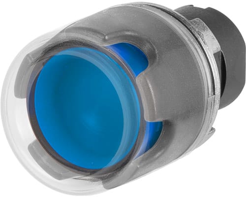 NEW ELFIN - PULSANTE LUM.PROT. C.GOMMA BLU