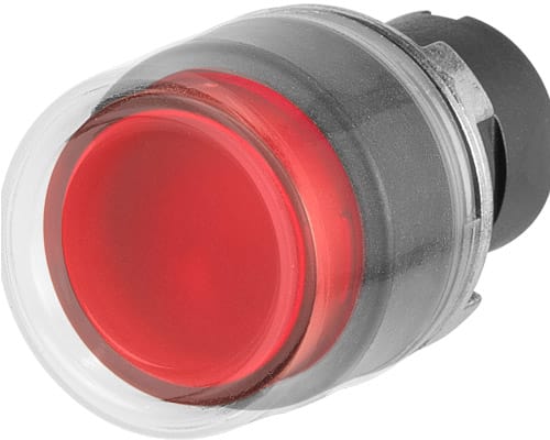 NEW ELFIN - PULSANTE LUM.SPORG.C.GOMMA ROSSO