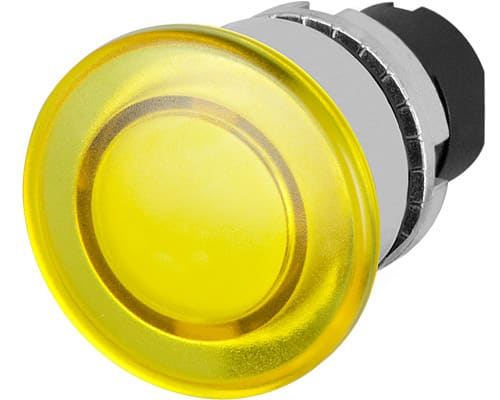NEW ELFIN - PULSANTE T.FUNGO LUM. GIALLO MET.