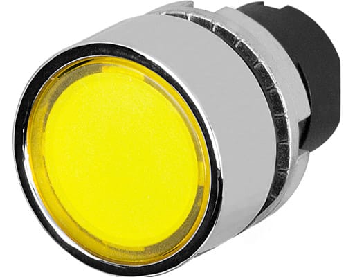 NEW ELFIN - PULSANTE T.INTERO LUM.GIALLO MET. 020PTAILGW