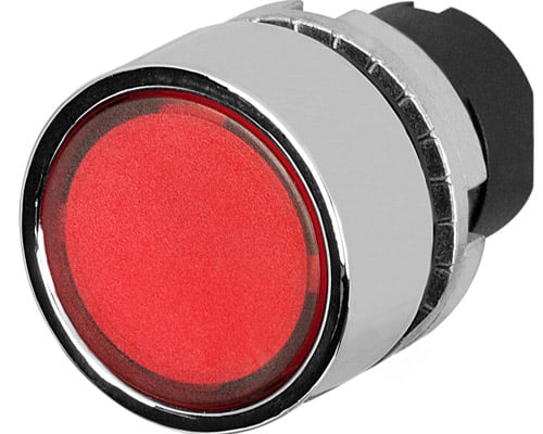 NEW ELFIN - PULSANTE T.INTERO LUM.ROSSO MET.