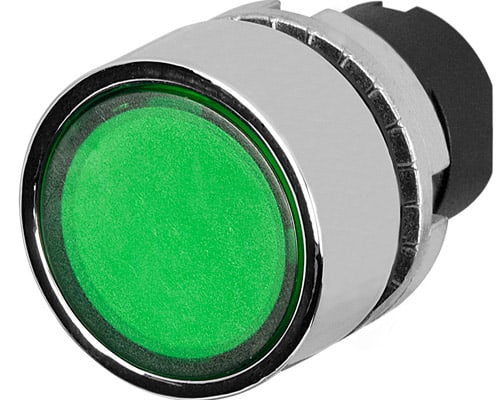 NEW ELFIN - PULSANTE T.INTERO LUM.VERDE MET.