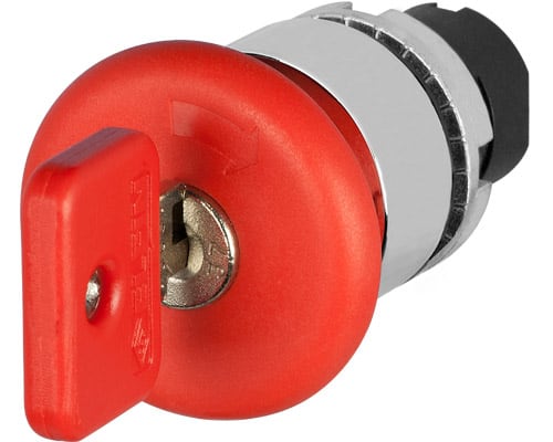 NEW ELFIN - PULSANTE T.FUNGO CHIAVE ROSSO MET. 020PTHCRW