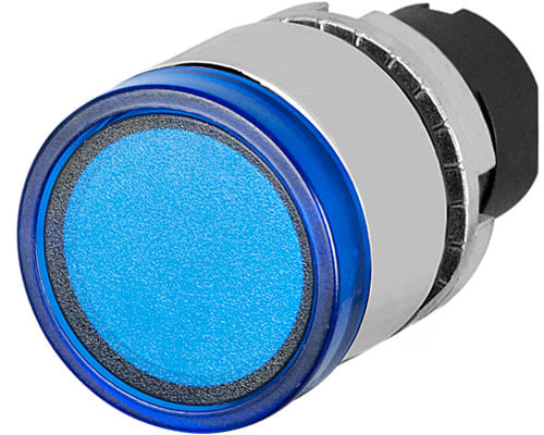 NEW ELFIN - PULSANTE T.SCHERMATO LUM.BLU MET.