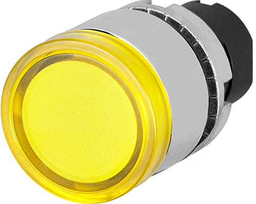 NEW ELFIN - PULSANTE T.SCHERMATO LUM.GIALLO MET