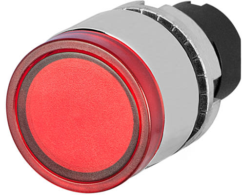 NEW ELFIN - PULSANTE T.SCHERMATO LUM.ROSSO MET.