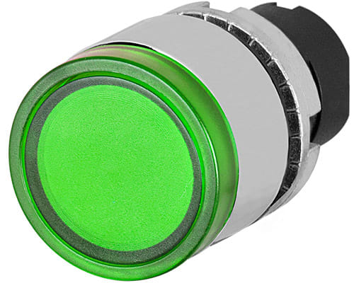 NEW ELFIN - PULSANTE T.SCHERMATO LUM.VERDE MET.