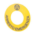 NEW ELFIN - TARGHETTA GIALLA D60 EMERGENZA 030D21