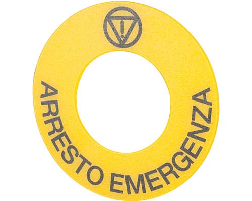 NEW ELFIN - TARGHETTA GIALLA D60 EMERGENZA