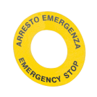 NEW ELFIN - TARGHETTA GIALLA D60 BILINGUE 030D32