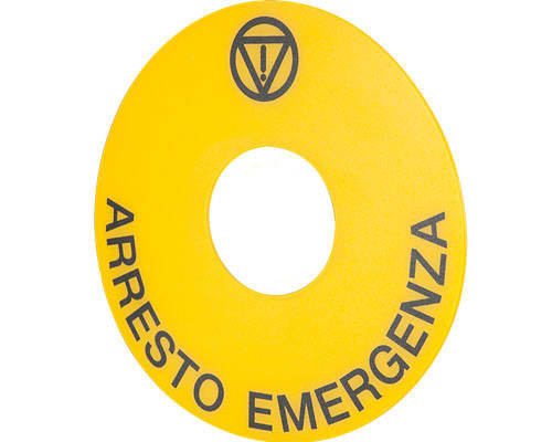 NEW ELFIN - TARGHETTA GIALLA D90 EMERGENZA