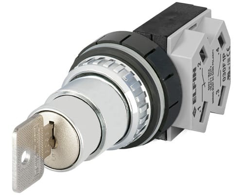 NEW ELFIN - PULSANTE A CHIAVE NO+NC 030PBAF1