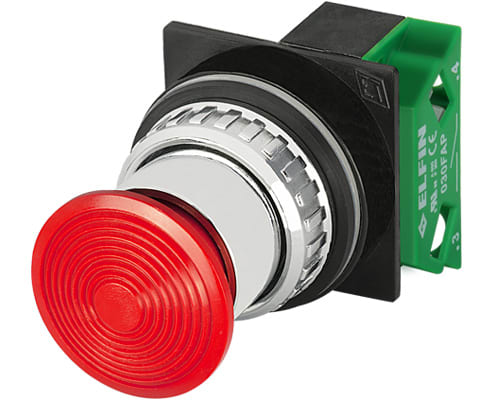 NEW ELFIN - PULSANTE FUNGO ROSSO NO