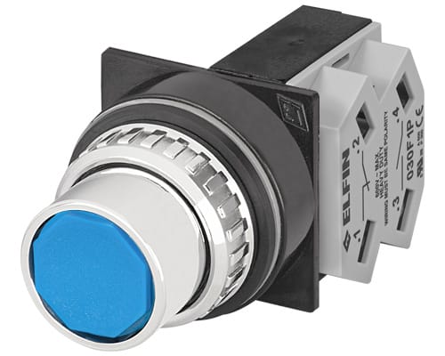 NEW ELFIN - PULSANTE BLU NO+NC